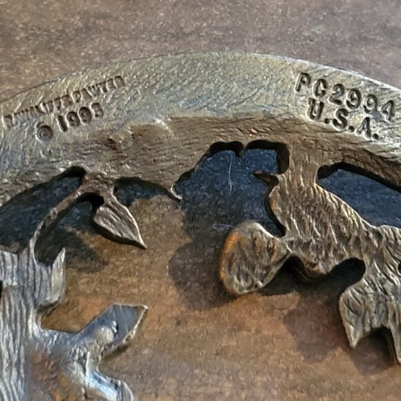 Rawcliffe Pewter Partridge In A Pear Tree Glass Potpourri Jar, 1993, U.S.A. - Picture 7 of 8